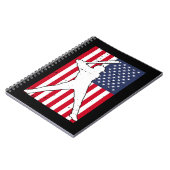 Carnet American Flag Baseball Team Cadeau (Côté gauche)