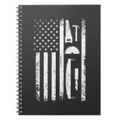 Carnet American Flag Carpenter Tools Woodworker Crafsman (Devant)