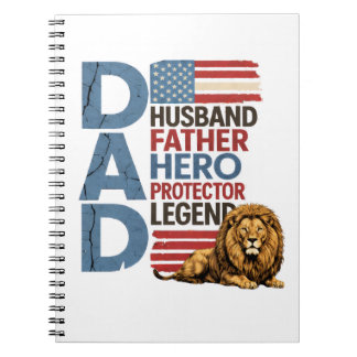 Carnet American Flag Dad Lion Patriotic