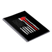 Carnet American Flag Firefighter Red Firefighter (Côté Droit)