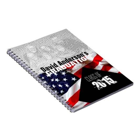 Carnet American Flag Graduation Class of 2018 Guest Book (Côté Droit)