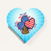 Carnet American Flag Heart Leopard Sublimation-64210 (Devant)