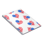Carnet American Flag Hearts Aquarelle en toute transparen (Côté Droit)