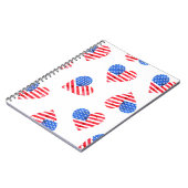 Carnet American Flag Hearts Aquarelle en toute transparen (Côté gauche)