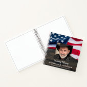 Carnet American Flag Veterans Memorial Funeral GuestBook (Intérieur)