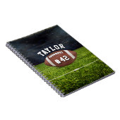 Carnet American Football Field Name Team Jersey Numéro (Côté Droit)