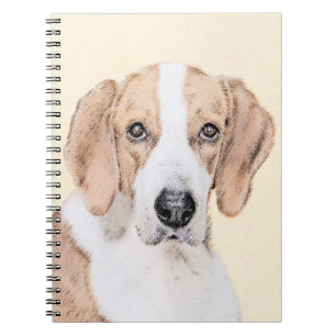 Carnet American Foxhound Painting - Joli art original chi