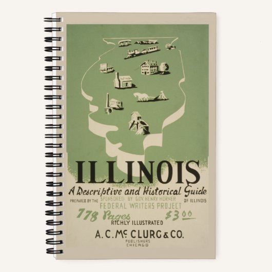 Carnet American Guide Series Volume On Illinois. (Recto)