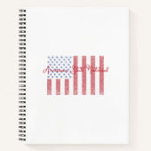 Carnet American Peace Flag Grunge + State National (Devant)