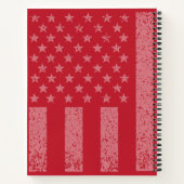 Carnet American Peace Flag Grunge + State National (Dos)