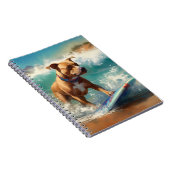 Carnet American Staffordshire Beach Surf Peinture (Côté Droit)