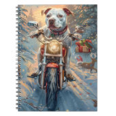 Carnet American Staffordshire équitation moto Noël (Devant)