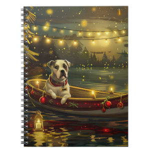 Carnet American Staffordshire Noël Festival Voyage