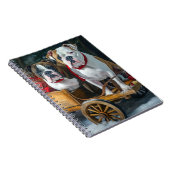 Carnet American Staffordshire Snowy Sleigh Noël (Côté Droit)