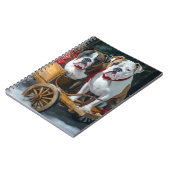 Carnet American Staffordshire Snowy Sleigh Noël (Côté gauche)