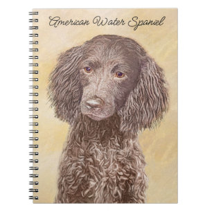 Carnet American Water Spaniel Peinture - Original Dog Art