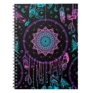Carnet Amérindien Dreamcatcher Moon Motif