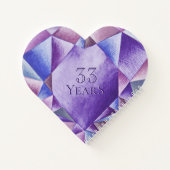 Carnet Améthyste Aquarelle Coeur 33e anniversaire Mariage (Dos)