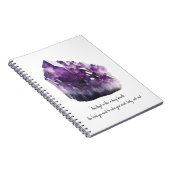 Carnet Améthyste brut violet calmant cristal Métaphysique (Côté Droit)