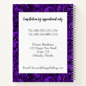 Carnet Améthyste Crystal Ball Parties scintillant Moyen C (Dos)