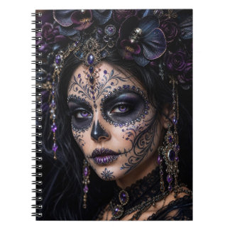 Carnet Améthyste Orchidée Calavera – Crâne de Sucre Gothi