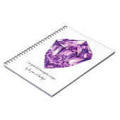 Carnet Améthyste Violette Affirmation Métaphysique du Cri (Côté gauche)