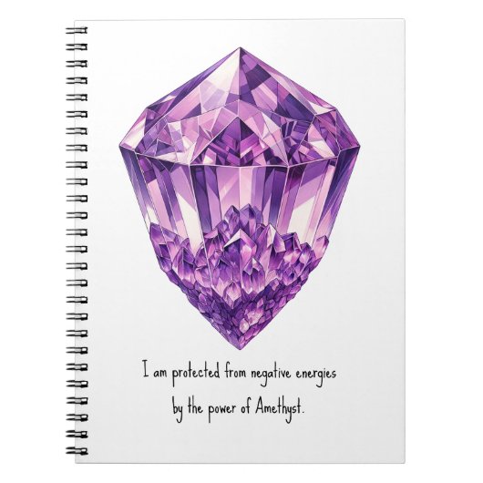 Carnet Améthyste Violette Affirmation Métaphysique du Cri (Devant)