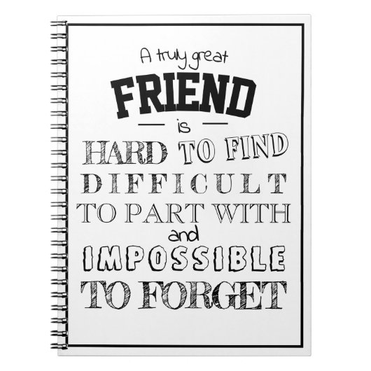 Carnet Ami Appréciation Merci Cadeau blanc (Devant)