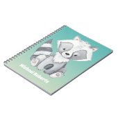Carnet Amis de la forêt Raton laveur mignon (Côté gauche)