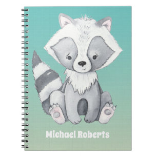 Carnet Amis de la forêt Raton laveur mignon