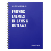 Carnet Amis Ennemis belle-famille Outlaw drôle (Devant)