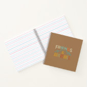 Carnet "Amis et aventures" Texte multicolore (Intérieur)