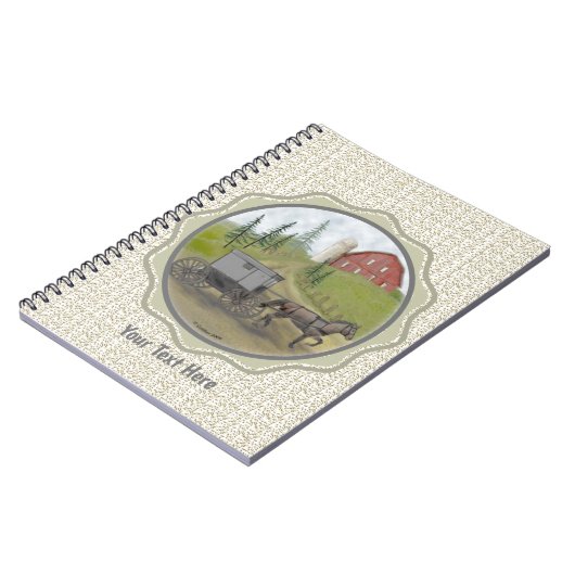 Carnet Amish Buggy Visite (Côté gauche)