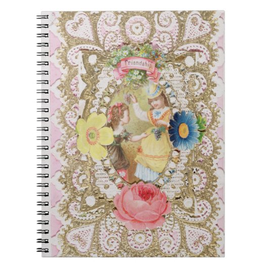 Carnet Amitié, carte de Valentine, c.1870 (litho o de (Devant)