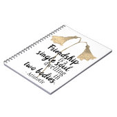 Carnet Amitié Citation Aquarelle Art Floral (Côté gauche)