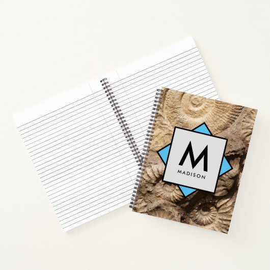 Carnet Ammonite Sea Shops avec votre nom et Monogram on (Intérieur)