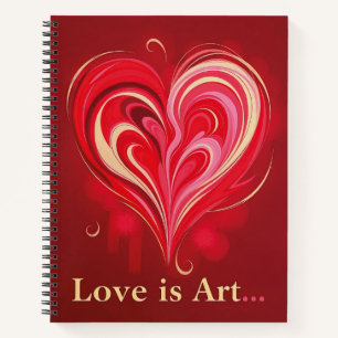Carnet Amour Abstrait Coeur Art romantique