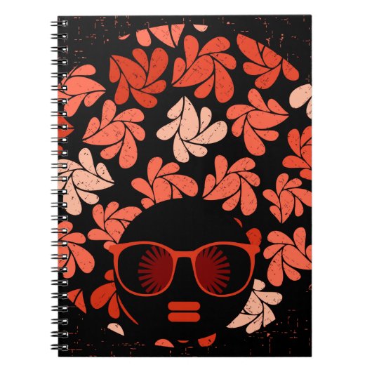 Carnet Amour Afro Rouge Corail Oreiller (Devant)