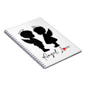 Carnet Amour Ange – Conception de Couple Ange Mignon (Côté Droit)