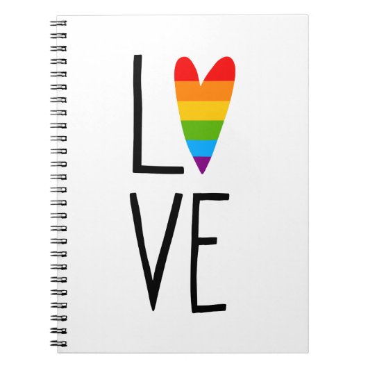 Carnet Amour arc-en-ciel (Devant)