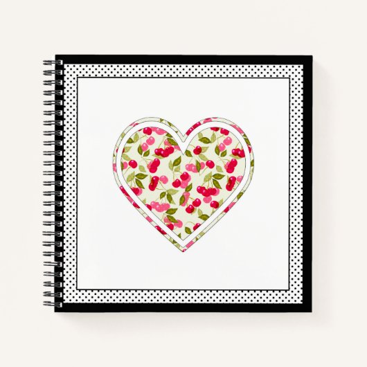 Carnet Amour, baies, cerise (Devant)