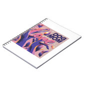 Carnet Amour Chien maman rose pourpre (Côté gauche)