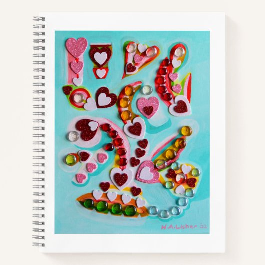 Carnet Amour coeur art (Devant)