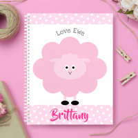 Amour de brebis rose nom personnalisé script fémin