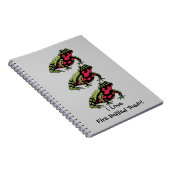 Carnet Amour de crapaud gonflé par feu (personnalisable) (Côté Droit)