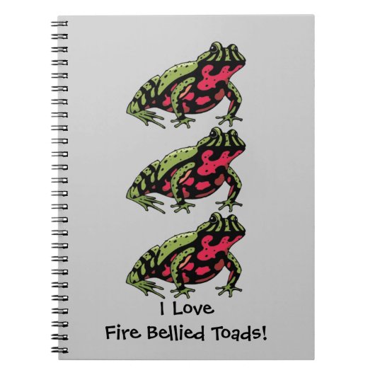 Carnet Amour de crapaud gonflé par feu (personnalisable) (Devant)