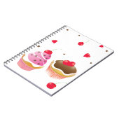 carnet "Amour de cupcakes" (Côté gauche)