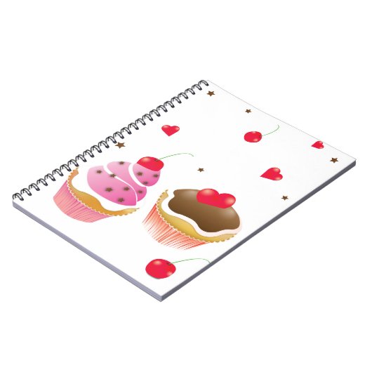 carnet "Amour de cupcakes" (Côté gauche)