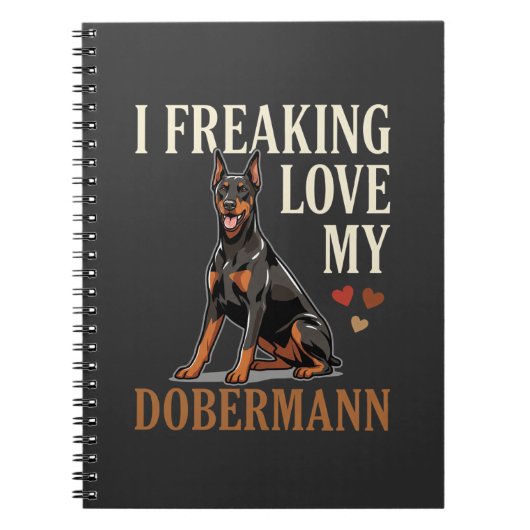 Carnet Amour de Dobermann Amateur de Chien (Devant)