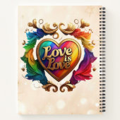 Carnet "Amour doré sans limites" (Dos)